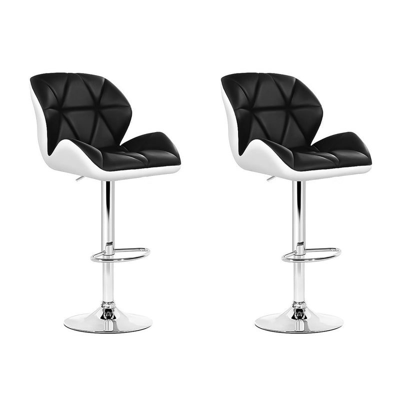 Bexley Gas Lift Premium PU Leather Bar Stools x 2