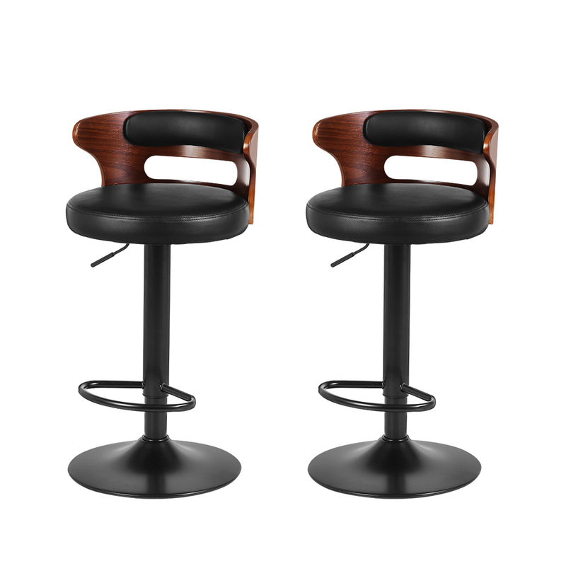Bexley Faux Leather Gas Lift  Bar Stools for 2