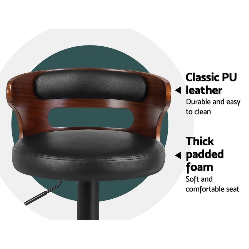 Bexley Faux Leather Gas Lift  Bar Stools for 2