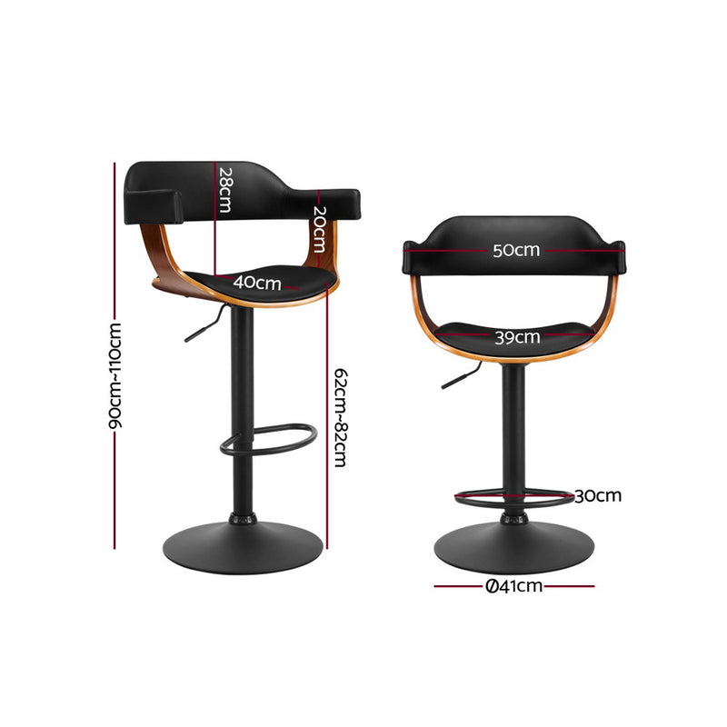 Ceuta Premium PU Leather Gas Lift Bar Stools