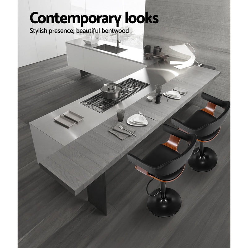 Ceuta Premium PU Leather Gas Lift Bar Stools