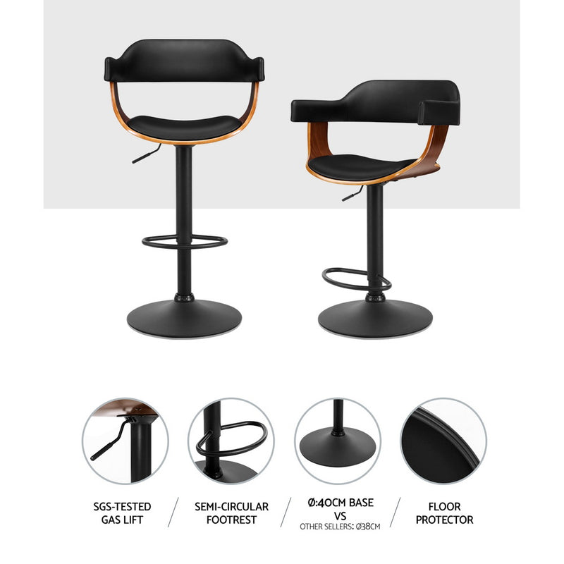 Ceuta Premium PU Leather Gas Lift Bar Stools