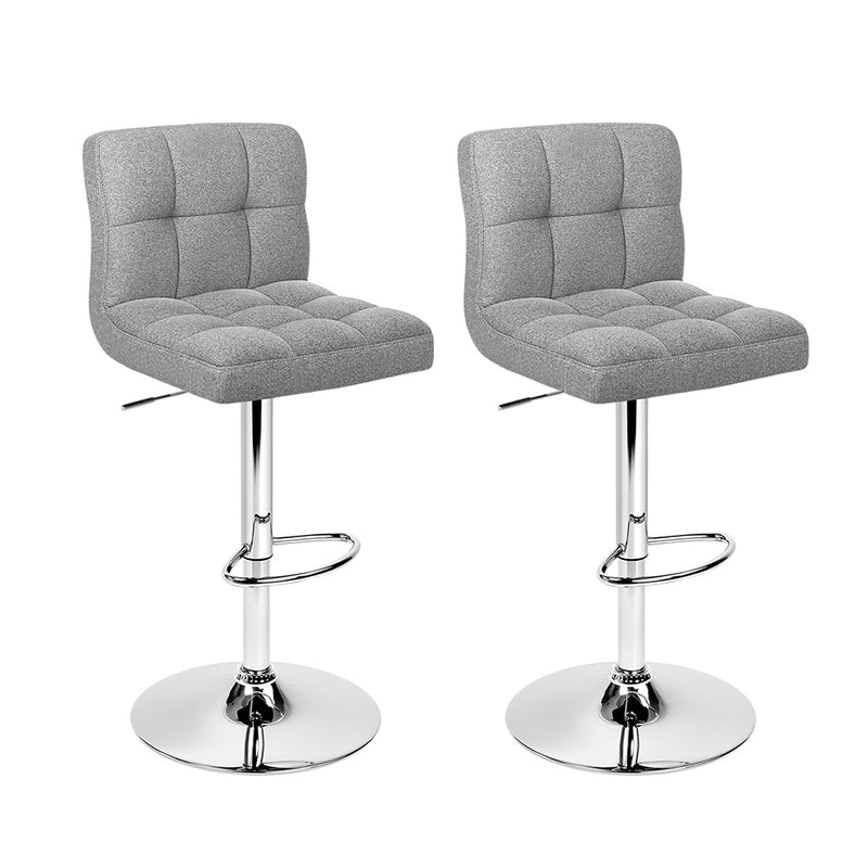 Lugo Premium PU Leather Gas Lift Bar Stools x 2