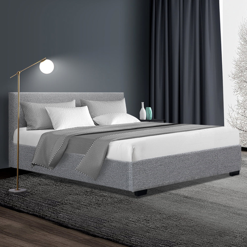 Rome Gas Lift Premium Fabric Bed Frame - Double Size