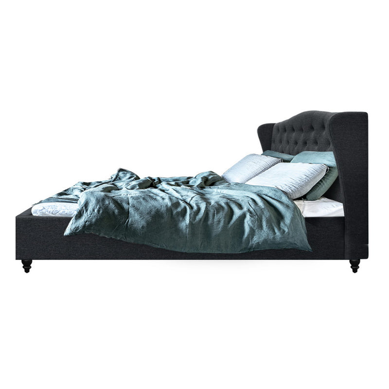 Montpellier Premium Faux Line Fabric Bed Frame - King Size