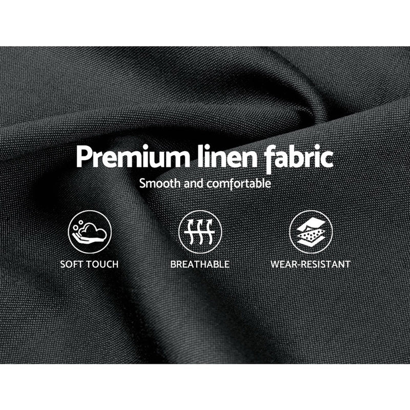 Montpellier Premium Faux Line Fabric Bed Frame - King Size