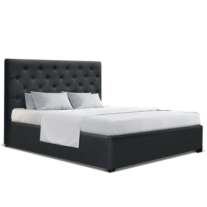 Lisbon Premium Fabric Gas Lift Bed Frame - Double Size
