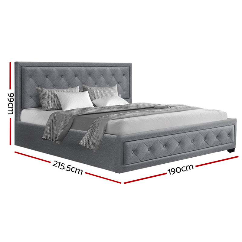 Barnet Gas Lift Bed Frame Queen Size