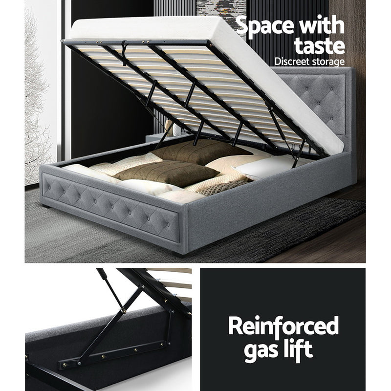 Barnet Gas Lift Bed Frame Queen Size