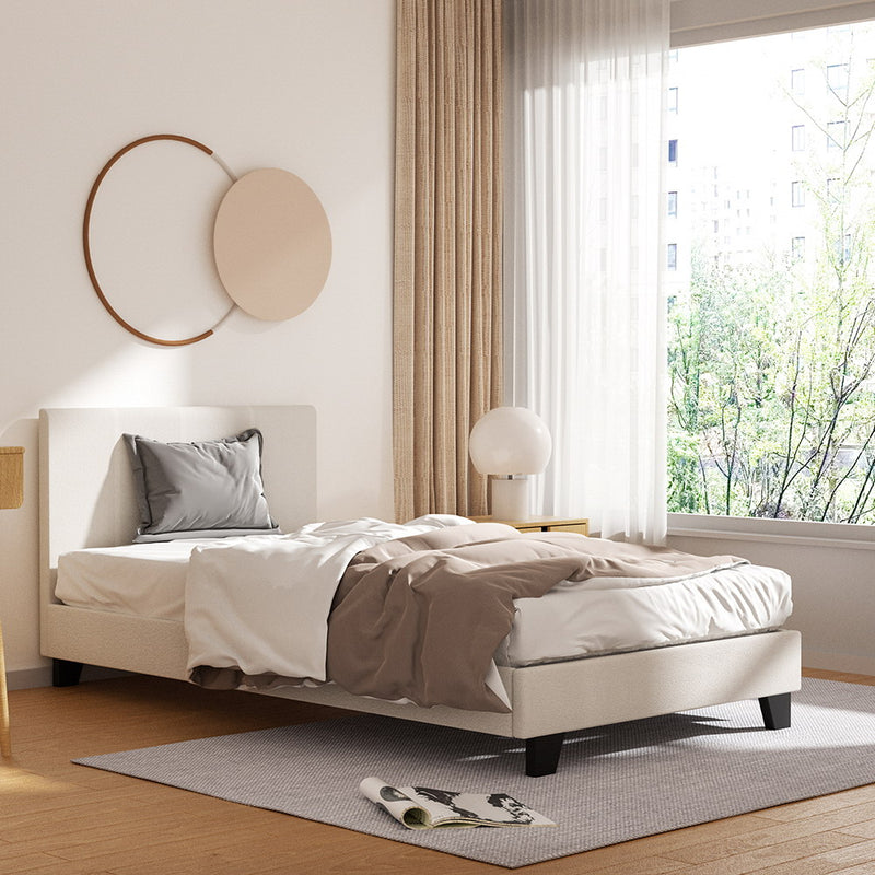 Chicago Premium Fabric Bed Frame - King Single