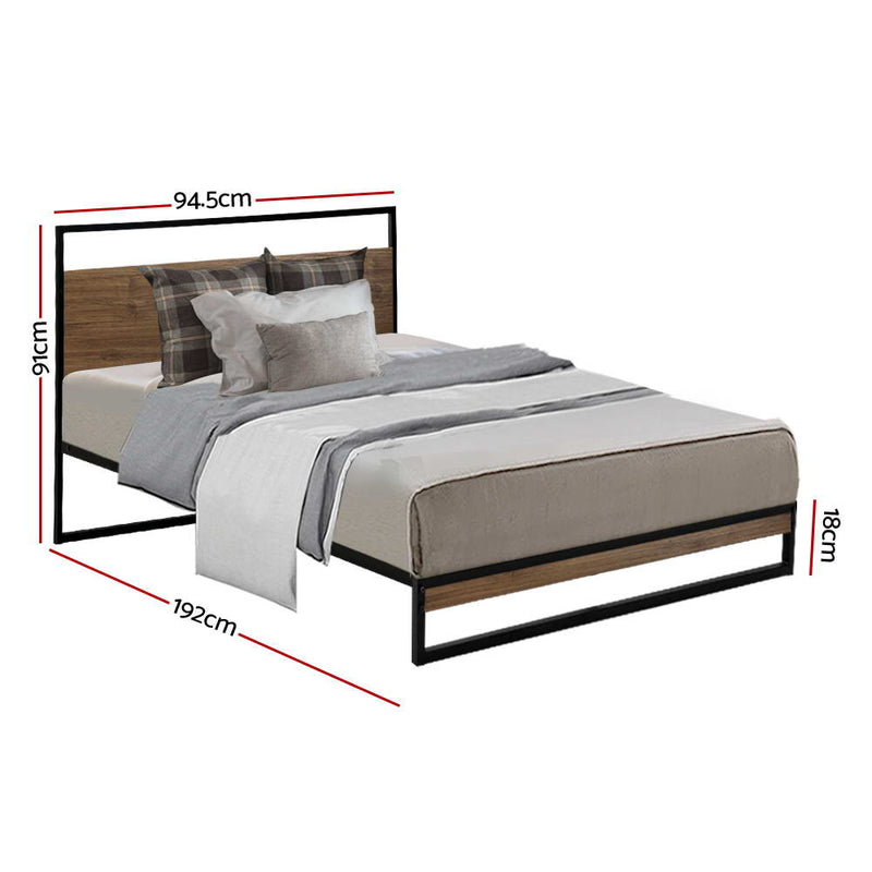 Genoa Metal Bed Frame - Single Size