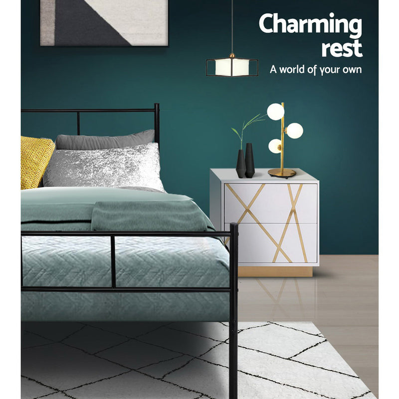 Venice Metal Bed Frame - King Single