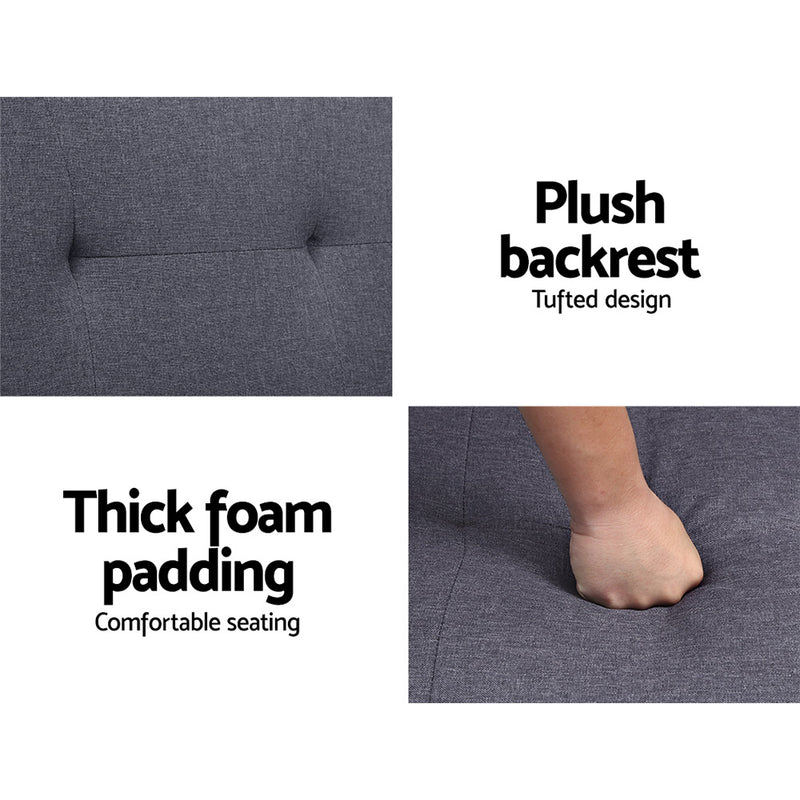 Burgau Premium Fabric Sofa Bed - Dark Grey