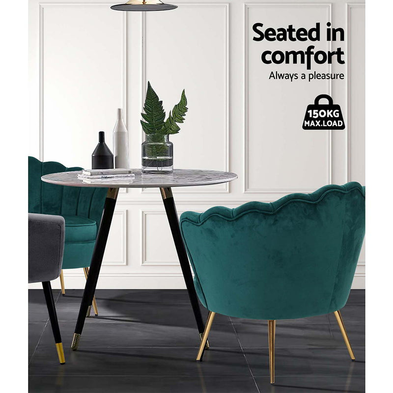 Angers Premium Velvet Fabric Armchair
