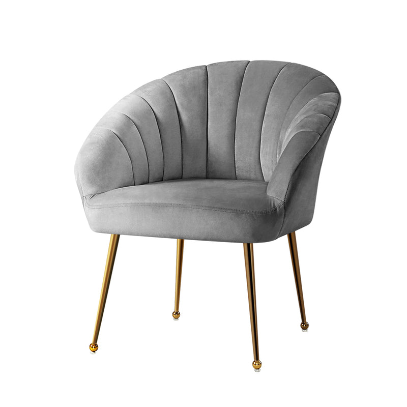 Neuss Armchair Velvet Grey