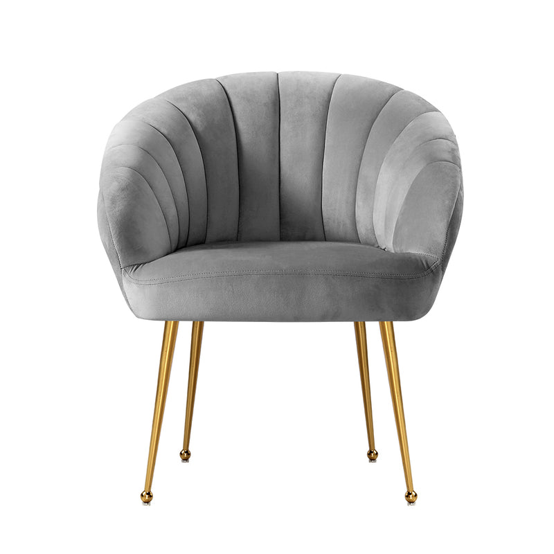 Neuss Armchair Velvet Grey