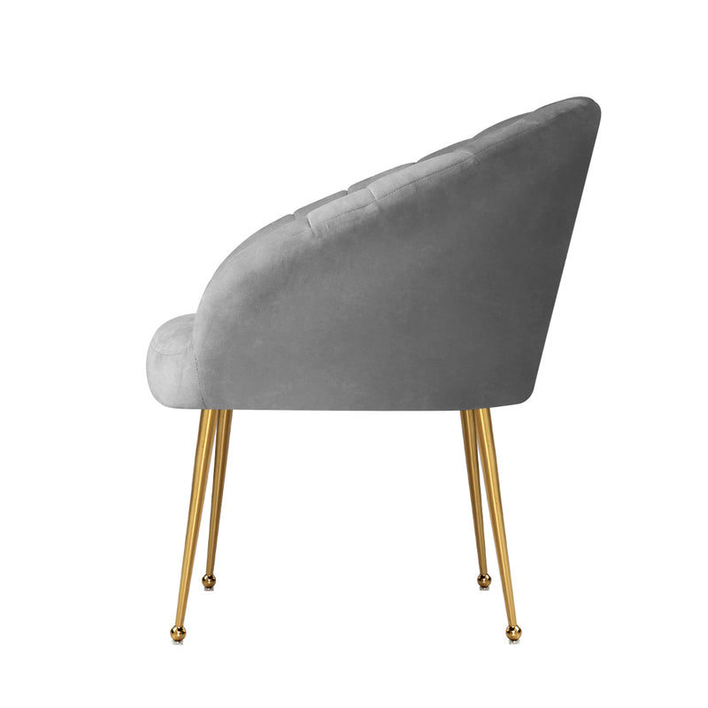 Neuss Armchair Velvet Grey