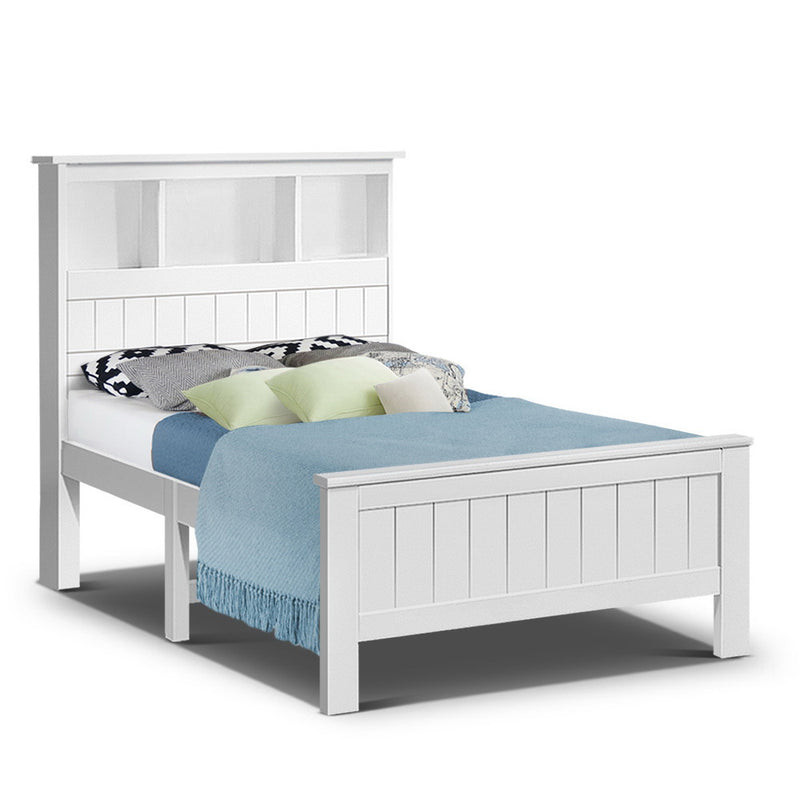 Premium Wooden Timber Bed Frame - King Single