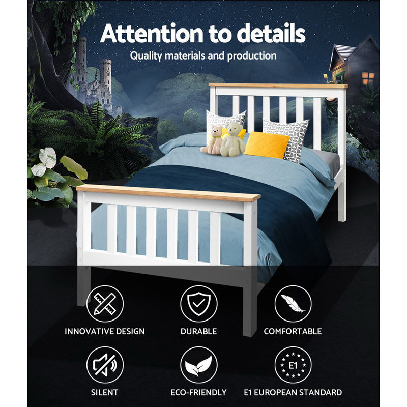 Bari Wooden Bed Frame - Single Size