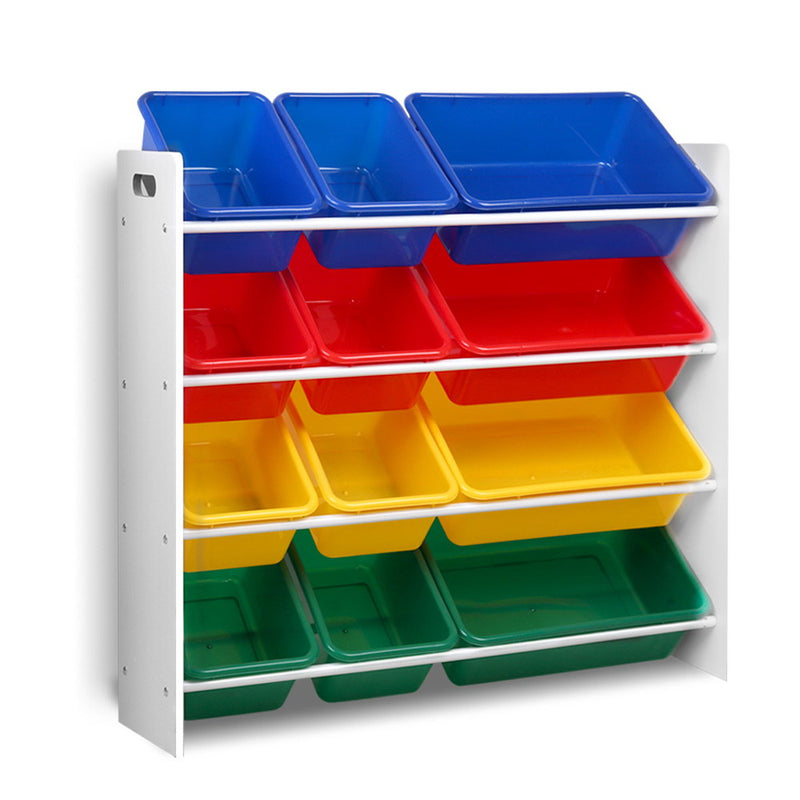 KidsDream 12 Plastic Bins Kids Toy and Book Organiser