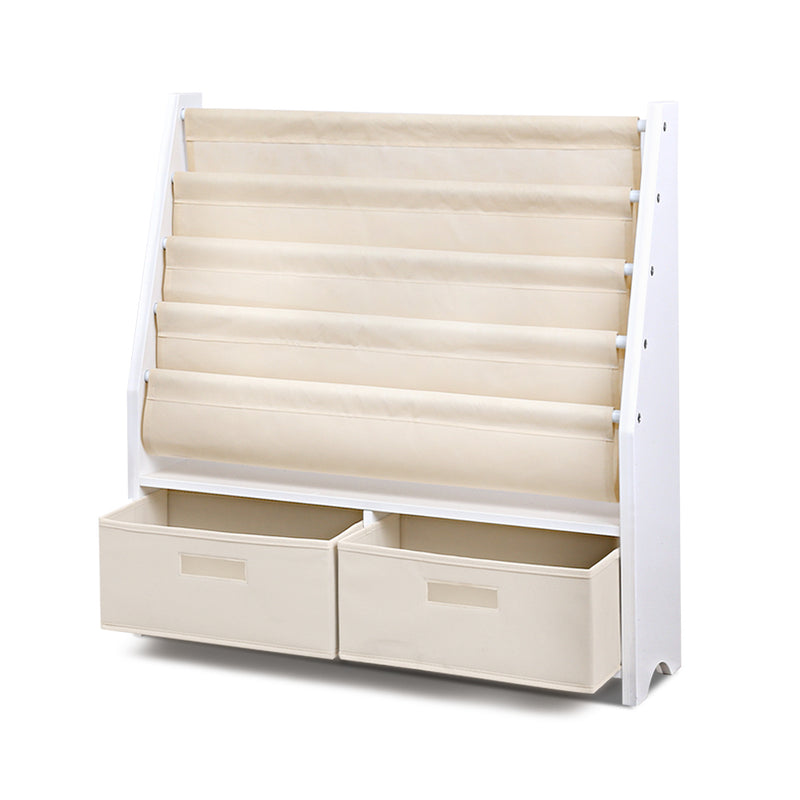 KidsDream 4 tier Wooden Bookshelf and Toy Organiser