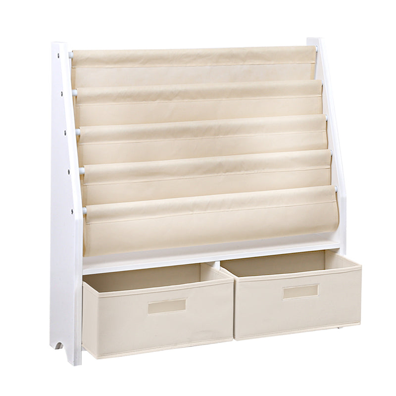 KidsDream 4 tier Wooden Bookshelf and Toy Organiser