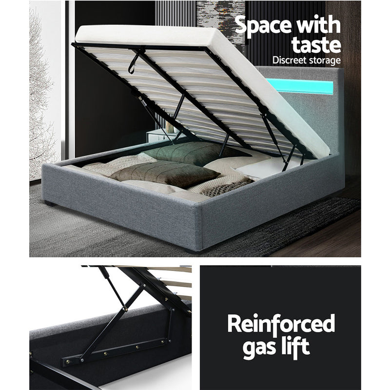 Hamm Premium Fabric LED Gas Lift - Double Size