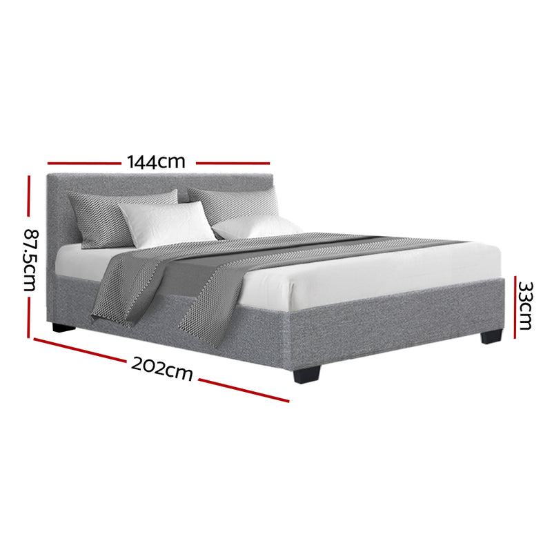 Rome Gas Lift Premium Fabric Bed Frame - Double Size