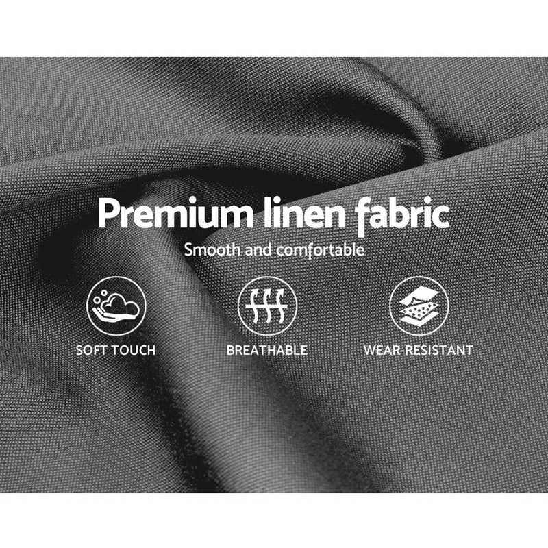 Rome Gas Lift Premium Fabric Bed Frame - King Single