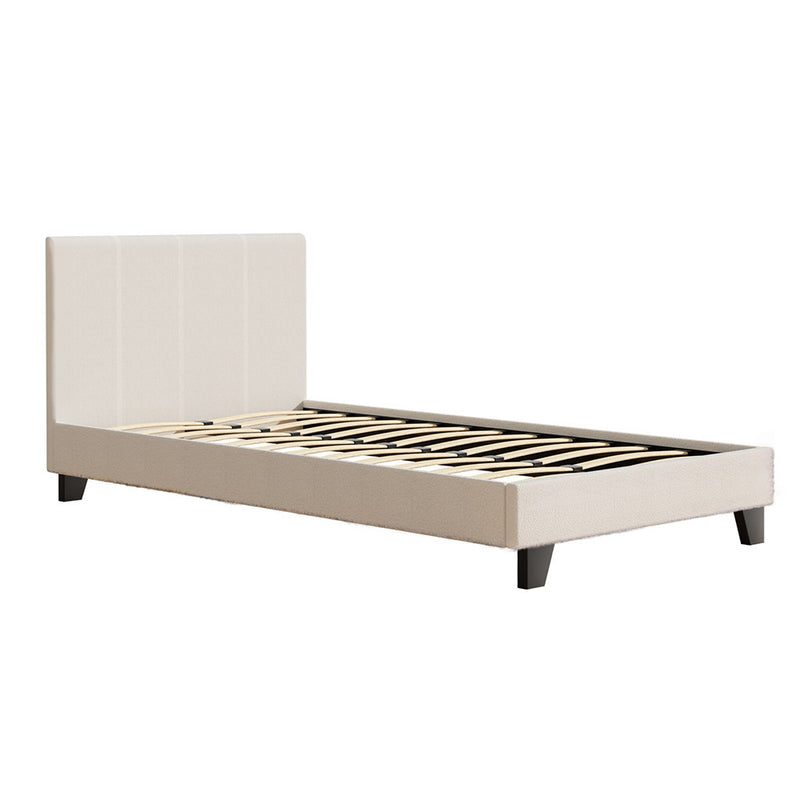 Chicago Premium Fabric Bed Frame - King Single