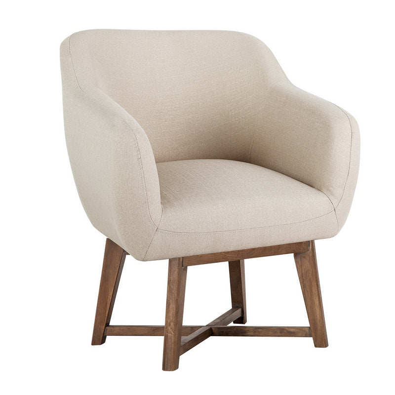Moer Premium Fabric Tub Lounge Armchair - Beige