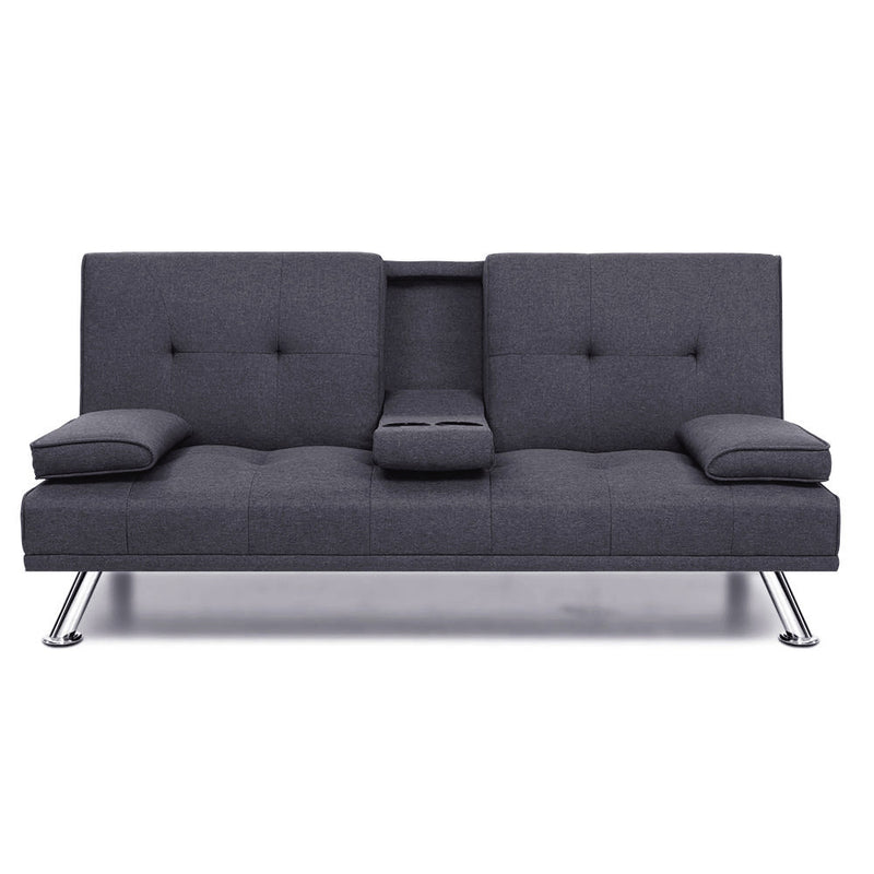 Burgau Premium Fabric Sofa Bed - Dark Grey