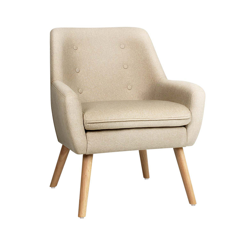 Rome Premium Fabric Armchair - Beige