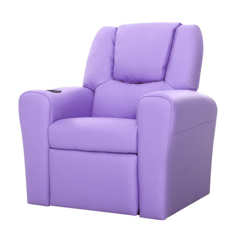 KidsDream PU Leather Recliner Chair Purple Colour